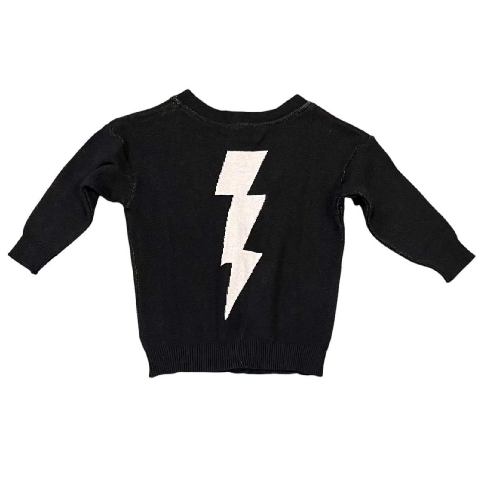 Bizz X Siss Party Cardi, Light The Night Boy's Cardigan Black Size 4 Nwt — image 3 of 5